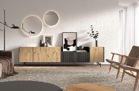 Mueble multiuso con alturas diferentes